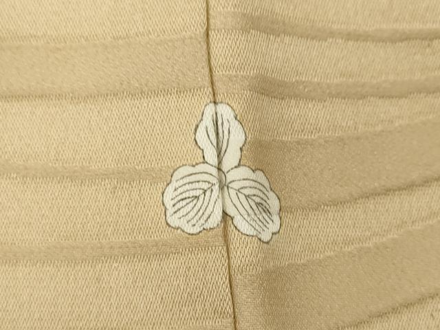平和屋着物●上質な色無地　吉祥地紋　雄黄色　正絹　逸品　CABD0314ut