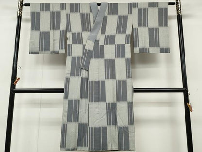 平和屋着物●長襦袢　無双仕立て　変わり市松　正絹　逸品　CABD0316ut