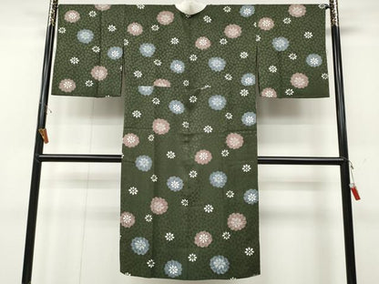 平和屋着物●長襦袢　無双仕立て　舞花文　正絹　逸品　CABD0318ut