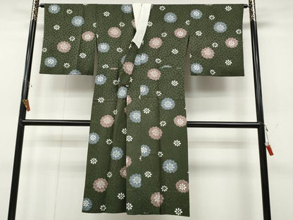 平和屋着物●長襦袢　無双仕立て　舞花文　正絹　逸品　CABD0318ut