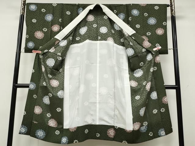 平和屋着物●長襦袢　無双仕立て　舞花文　正絹　逸品　CABD0318ut