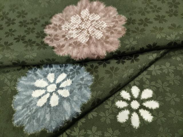 平和屋着物●長襦袢　無双仕立て　舞花文　正絹　逸品　CABD0318ut