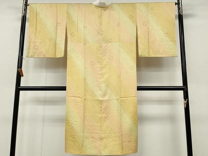 平和屋着物●長襦袢　無双仕立て　斜線文　辻が花地紋　暈し染め　やまと誂製　正絹　逸品　CABD0319ut