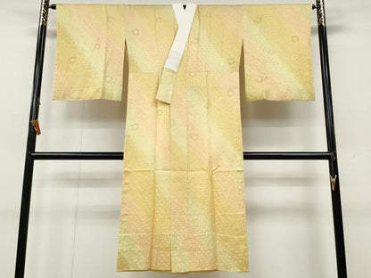 平和屋着物●長襦袢　無双仕立て　斜線文　辻が花地紋　暈し染め　やまと誂製　正絹　逸品　CABD0319ut