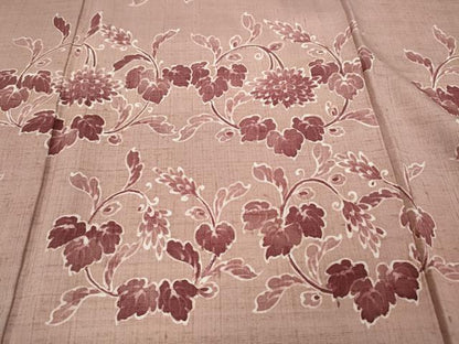 平和屋着物●訪問着　紬地　ろうけつ染め　吉祥花丸文　正絹　逸品　CABD0321ut