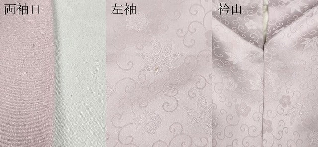 平和屋着物●上質な色無地　楓梅唐草地紋　淡紅藤色　正絹　逸品　CABD0322ut