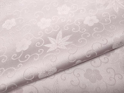 平和屋着物●上質な色無地　楓梅唐草地紋　淡紅藤色　正絹　逸品　CABD0322ut
