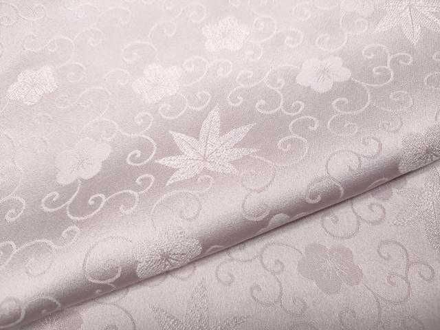 平和屋着物●上質な色無地　楓梅唐草地紋　淡紅藤色　正絹　逸品　CABD0322ut