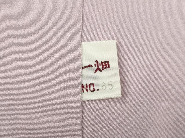 平和屋着物●上質な色無地　楓梅唐草地紋　淡紅藤色　正絹　逸品　CABD0322ut