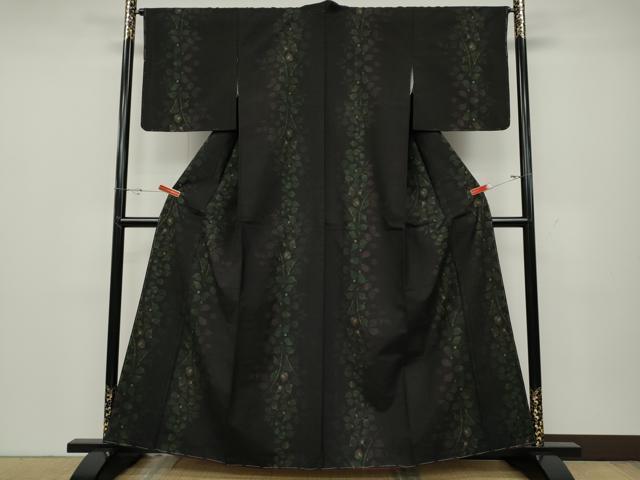 平和屋着物●本場大島紬　9マルキ　草葉間道　正絹　逸品　未使用　CABD0323ut