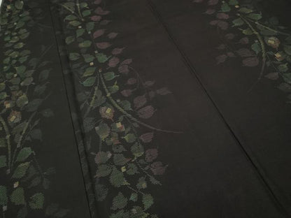 平和屋着物●本場大島紬　9マルキ　草葉間道　正絹　逸品　未使用　CABD0323ut