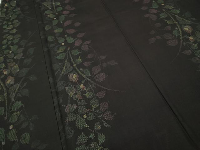 平和屋着物●本場大島紬　9マルキ　草葉間道　正絹　逸品　未使用　CABD0323ut