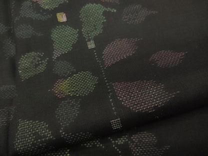 平和屋着物●本場大島紬　9マルキ　草葉間道　正絹　逸品　未使用　CABD0323ut