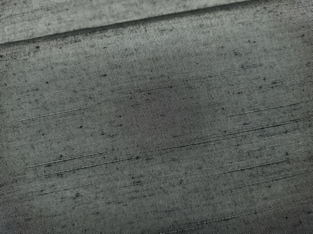 平和屋着物●男性　紬　色無地　素鼠色　正絹　逸品　CABD0325ut