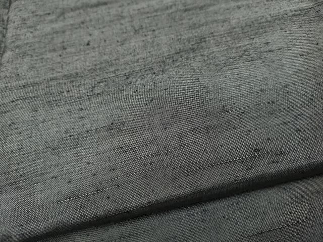 平和屋着物●男性　紬　色無地　素鼠色　正絹　逸品　CABD0325ut