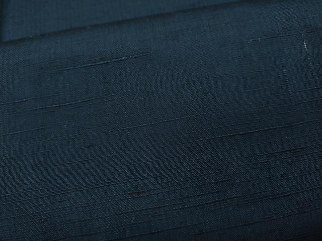 平和屋着物●男性　紬　青藍色　正絹　逸品　CABD0326ut