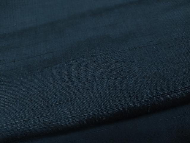 平和屋着物●男性　紬　青藍色　正絹　逸品　CABD0326ut