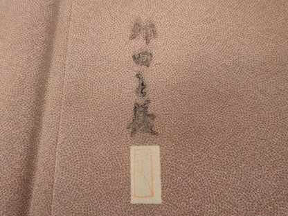 平和屋着物●本加賀友禅作家　押田正義監修　江戸小紋　鮫小紋柄　暈し染め　正絹　逸品　CABD0328ut