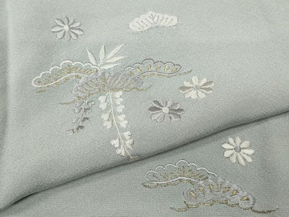 平和屋着物●豪華色留袖　総刺繍　松花文　金糸　正絹　逸品　CABD0331ut