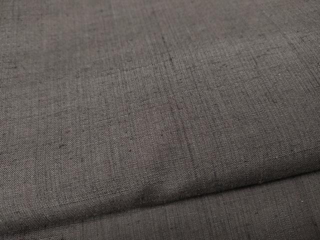 平和屋着物●結城紬　葡萄鼠色　正絹　逸品　CABD0334ut