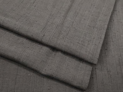 平和屋着物●結城紬　葡萄鼠色　正絹　逸品　CABD0334ut