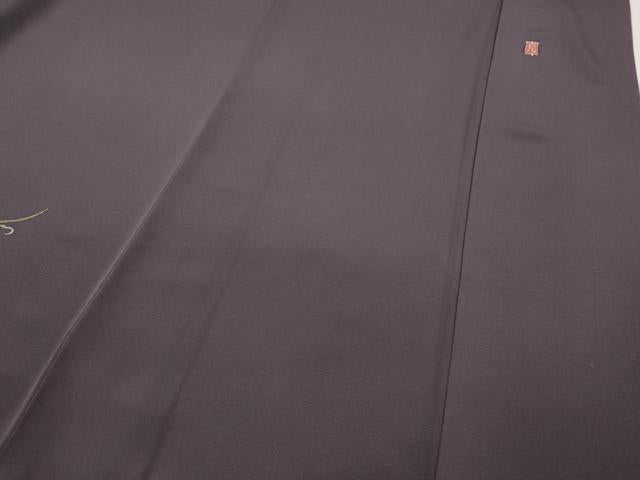 平和屋着物●本加賀友禅作家　柿本市郎　色留訪問着　蔦の葉文　正絹　逸品　CABD0336ut