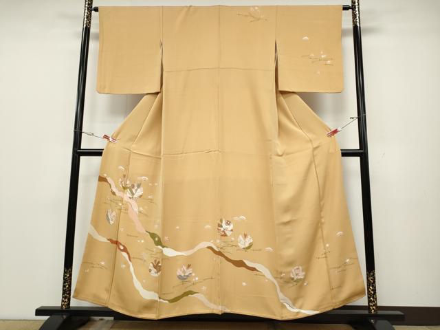 平和屋着物●訪問着　道長吉祥花文　金彩　正絹　逸品　CABD0337ut