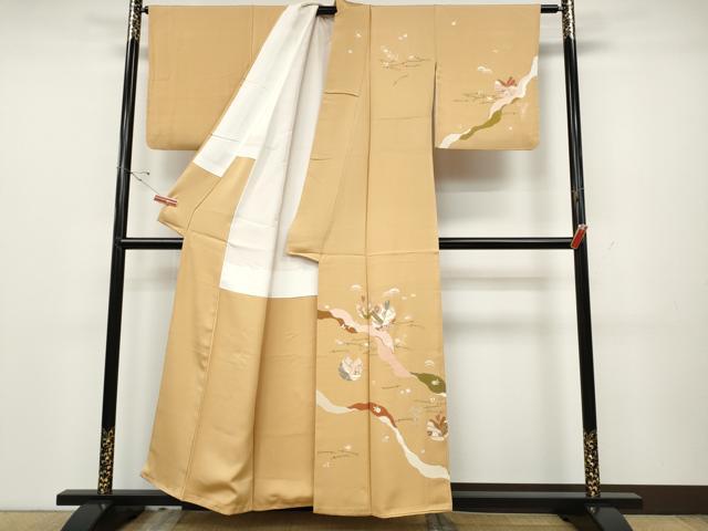 平和屋着物●訪問着　道長吉祥花文　金彩　正絹　逸品　CABD0337ut