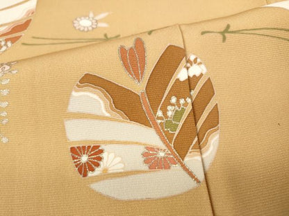 平和屋着物●訪問着　道長吉祥花文　金彩　正絹　逸品　CABD0337ut