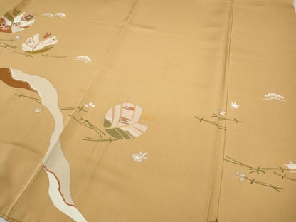 平和屋着物●訪問着　道長吉祥花文　金彩　正絹　逸品　CABD0337ut
