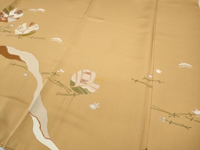 平和屋着物●訪問着　道長吉祥花文　金彩　正絹　逸品　CABD0337ut