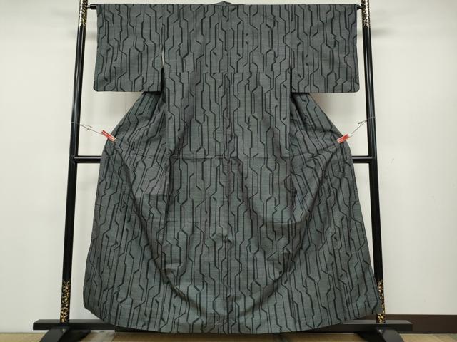 平和屋着物●本場大島紬　7マルキ　吉祥文　正絹　逸品　CABD0344ut