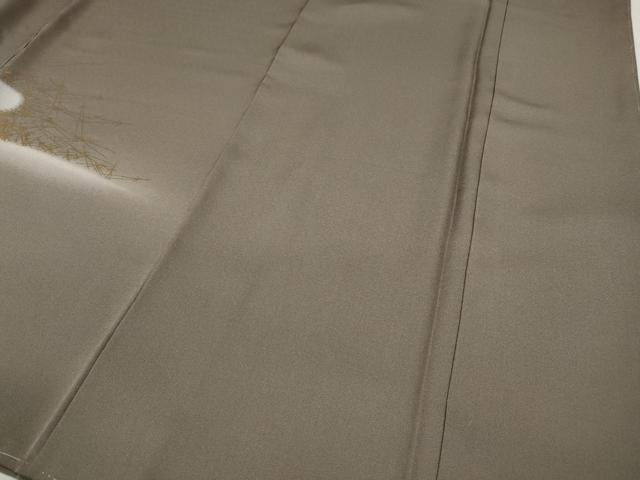 平和屋着物●訪問着　こぼれ松葉　金彩　正絹　逸品　CABD0347ut