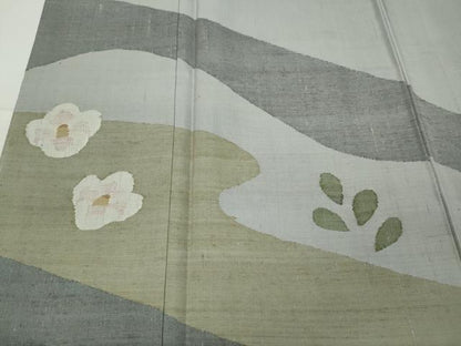 平和屋着物●訪問着　紬地　すくい織　良寛歌影　証紙付き　正絹　逸品　CABD0352ut