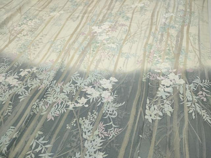 平和屋着物●訪問着　草花文　暈し染め　正絹　逸品　CABD0354ut