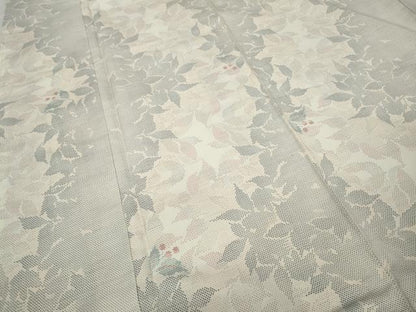 平和屋着物●本場大島紬　白大島　9マルキ　南天文　正絹　逸品　未使用　CABD0363ut
