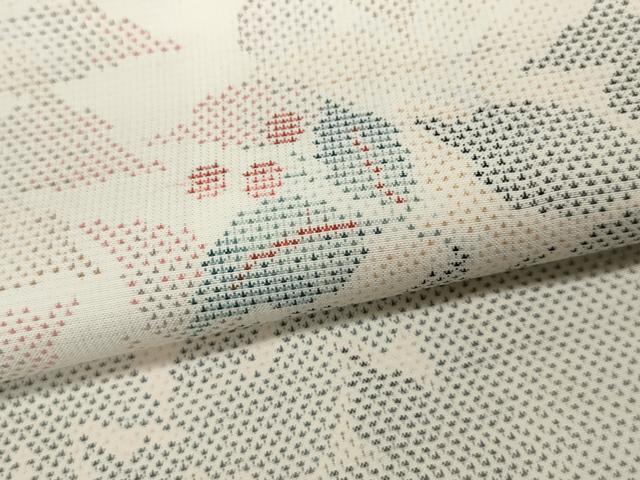 平和屋着物●本場大島紬　白大島　9マルキ　南天文　正絹　逸品　未使用　CABD0363ut