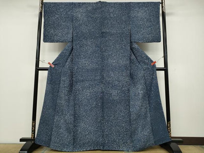 平和屋着物●上質な小紋　大小あられ　正絹　逸品　CABD0366ut