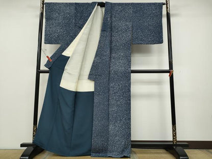 平和屋着物●上質な小紋　大小あられ　正絹　逸品　CABD0366ut