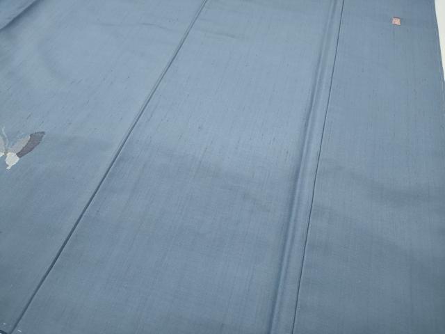 平和屋着物●訪問着　作家物　紬地　舞蝶文　正絹　逸品　未使用　CABD0370ut