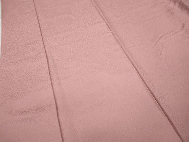 平和屋着物●上質な色無地　霞地紋　紅梅色　正絹　逸品　CABD0371ut