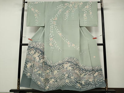 平和屋着物●訪問着　作家物　辻が花　絞り　暈し染め　やまと誂製　正絹　逸品　CABD0372ut