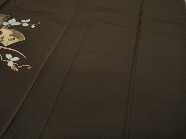 平和屋着物●訪問着　竹屋町刺繍　地紙短冊枝花文　金彩　さが美扱い　正絹　逸品　CABD0375ut