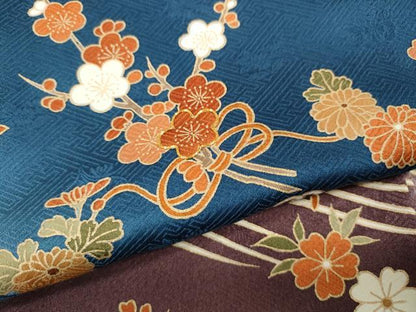 平和屋着物●訪問着　駒刺繍　立波花束文　暈し染め　金彩　正絹　逸品　未使用　CABD0376ut