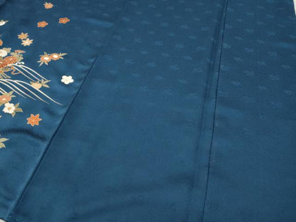 平和屋着物●訪問着　駒刺繍　立波花束文　暈し染め　金彩　正絹　逸品　未使用　CABD0376ut