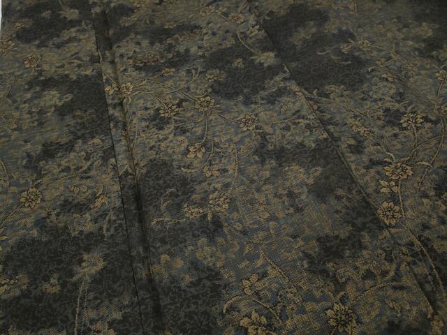 平和屋着物●本場大島紬　9マルキ　草花文　正絹　逸品　未使用　CABD0379ut