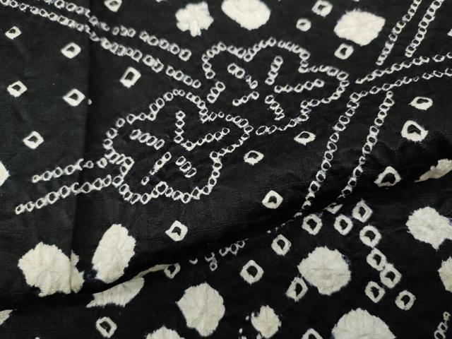 平和屋着物●訪問着　総絞り　枝梅文　黒地　正絹　逸品　CABD0380ut