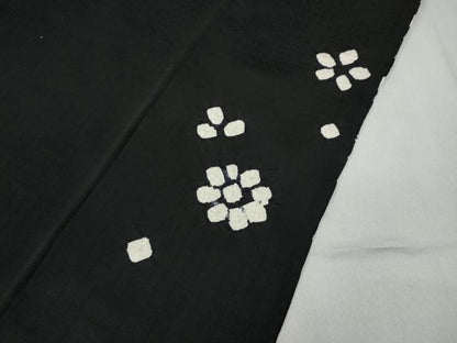 平和屋着物●訪問着　総絞り　枝梅文　黒地　正絹　逸品　CABD0380ut