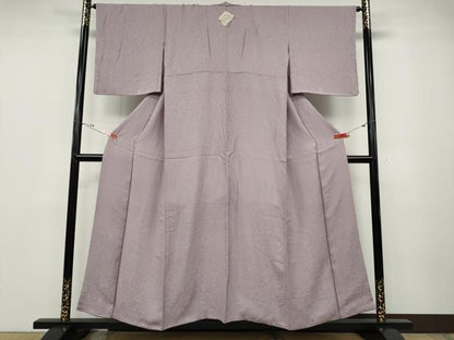 平和屋着物●上質な色無地　宝尽くし花地紋　紅藤色　正絹　逸品　未使用　CABD0381ut