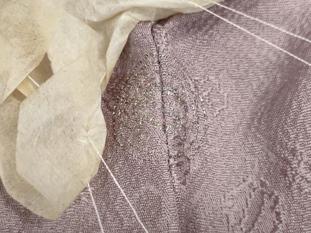 平和屋着物●上質な色無地　宝尽くし花地紋　紅藤色　正絹　逸品　未使用　CABD0381ut
